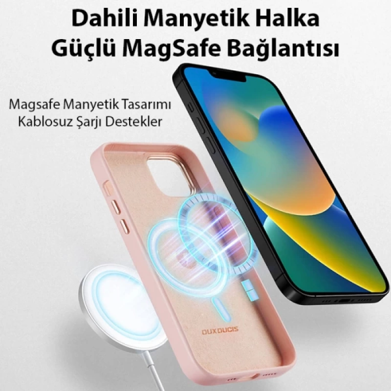 Dux Ducis Grit Series iPhone 14 Plus 6.7inç Premium MagSafe Uyumlu Kılıf