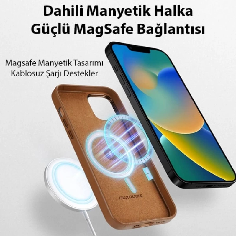 Dux Ducis Grit Series iPhone 14 Plus 6.7inç Premium MagSafe Uyumlu Kılıf