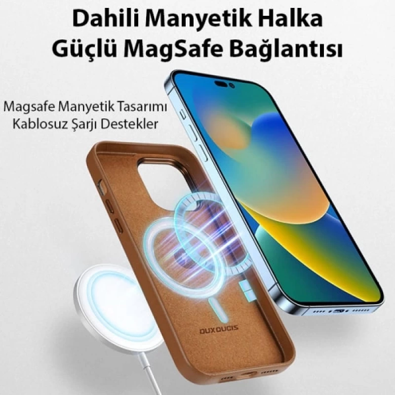 Dux Ducis Grit Series iPhone 14 Pro Max 6.7inç Premium MagSafe Uyumlu Kılıf