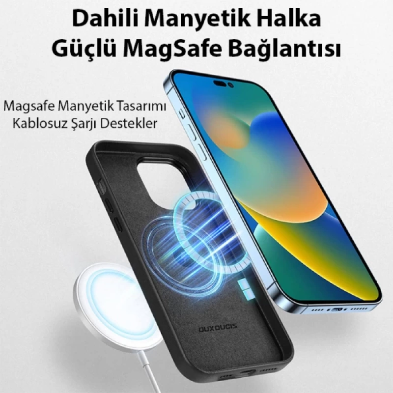 Dux Ducis Grit Series iPhone 14 Pro Max 6.7inç Premium MagSafe Uyumlu Kılıf