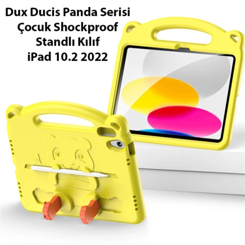 Dux Ducis iPad 10.2 2022 Kılıf Panda Serisi Çocuk Shockproof Standlı Kılıf