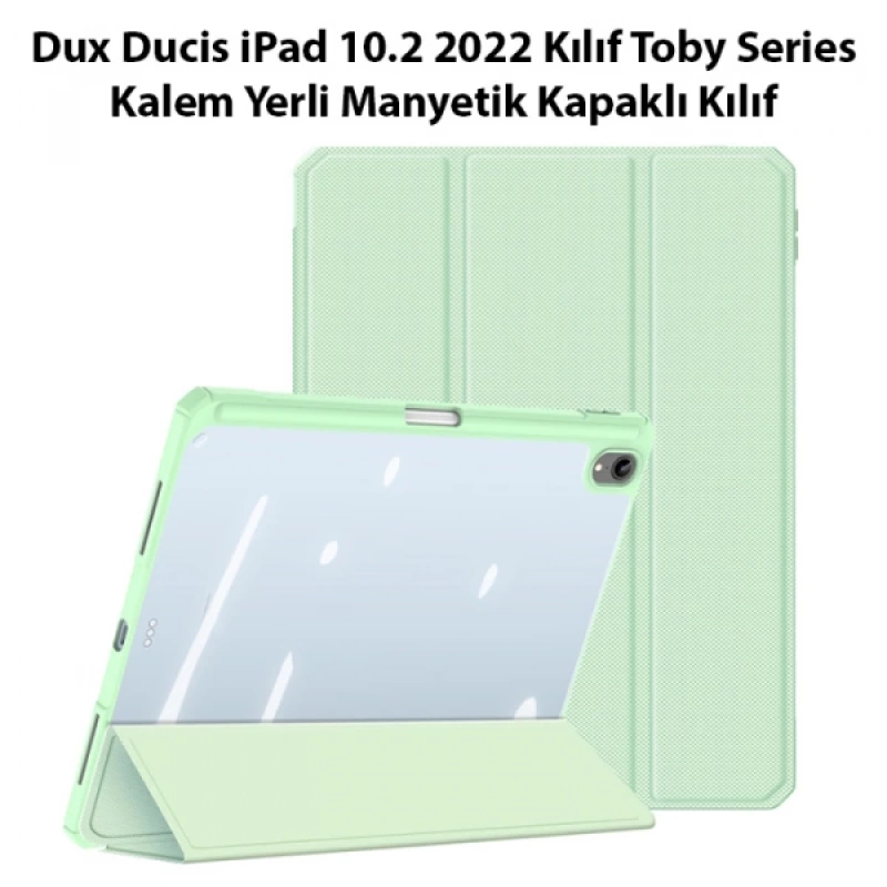 Dux Ducis iPad 10.2 2022 Kılıf Toby Series Kalem Yerli Manyetik Kapaklı Kılıf