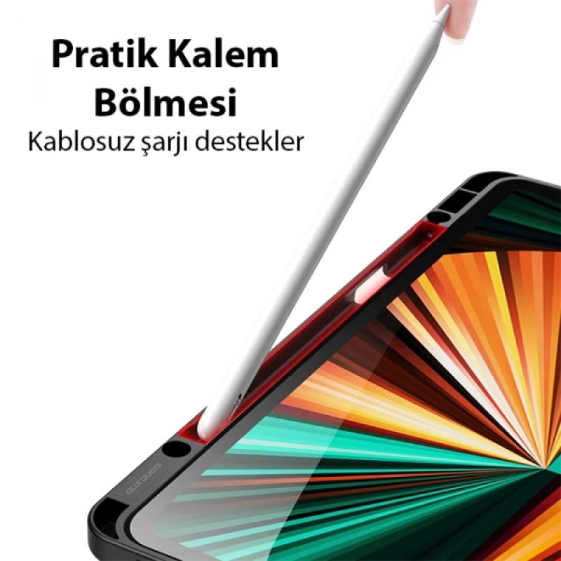 Dux Ducis iPad Pro 11 2022-2021-2020-2018 Kılıf Magi Series Kalem Tutuculu Uyku Modlu Kapaklı Kılıf