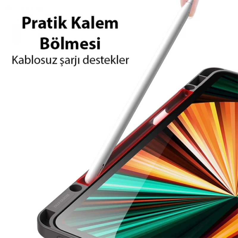 Dux Ducis iPad Pro 11 2022-2021-2020-2018 Kılıf Magi Series Kalem Tutuculu Uyku Modlu Kapaklı Kılıf