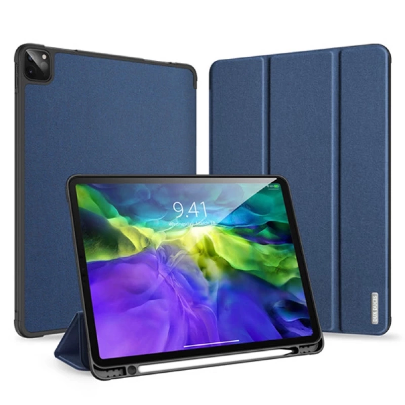 DUX DUCİS iPad Pro 12.9 (2021-2020-2018 )Kılıf Kalem Yerli Soft Tpu Mıknatıslı Domo Series Kılıf