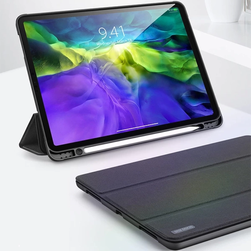 DUX DUCİS iPad Pro 12.9 (2021-2020-2018 )Kılıf Kalem Yerli Soft Tpu Mıknatıslı Domo Series Kılıf