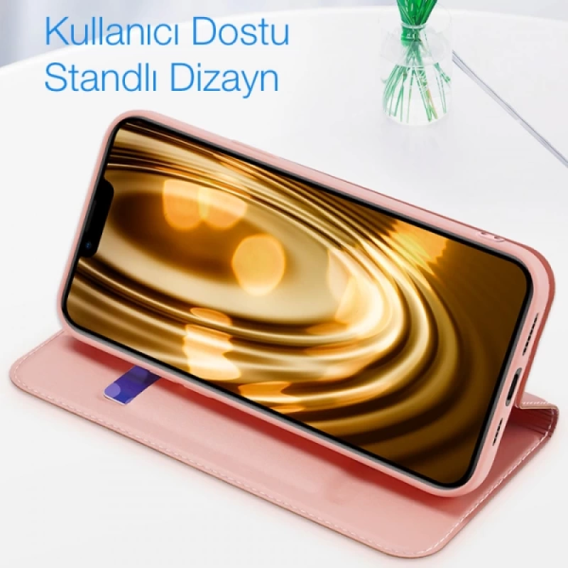 Dux Ducis iPhone 13 Pro Max 6.7inç Kılıf Kapaklı Flip Cover Kılıf SkinPro Series