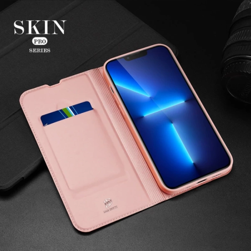 Dux Ducis iPhone 13 Pro Max 6.7inç Kılıf Kapaklı Flip Cover Kılıf SkinPro Series