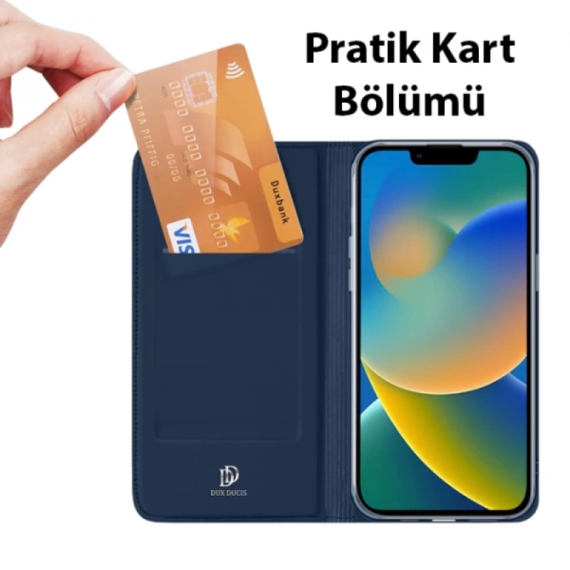 Dux Ducis iPhone 14 Plus 6.7 Kılıf Skin Pro Series Flip Cover Kapaklı Kılıf