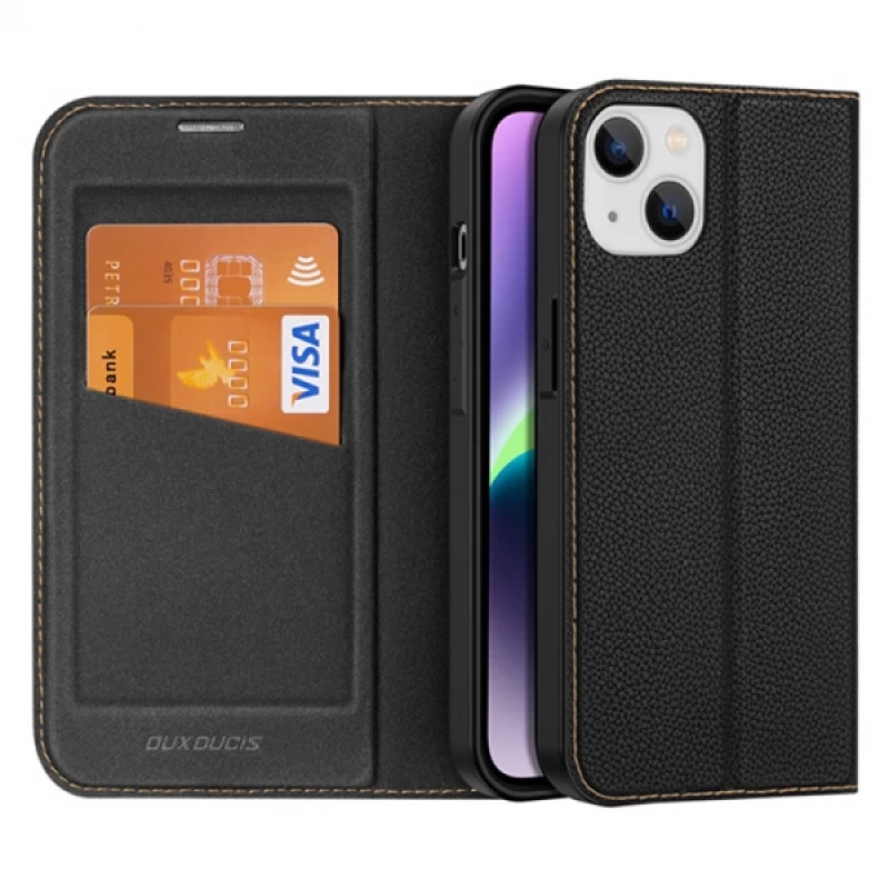 Dux Ducis iPhone 14 Plus 6.7 Kılıf Skin X PU Deri Manyetik Kapaklı Kılıf Magnetic Folio Case