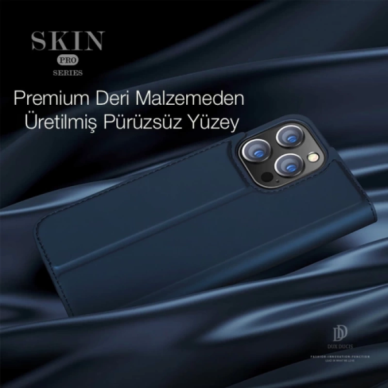 Dux Ducis iPhone 14 pro 13 Pro 6.1inç Kılıf Kapaklı Flip Cover Kılıf SkinPro Series