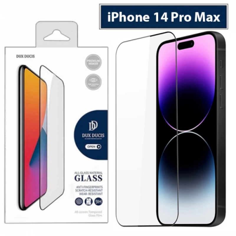 Dux Ducis iPhone 14 Pro Max 6.7 Full Kaplama Cam Ekran Koruyucu