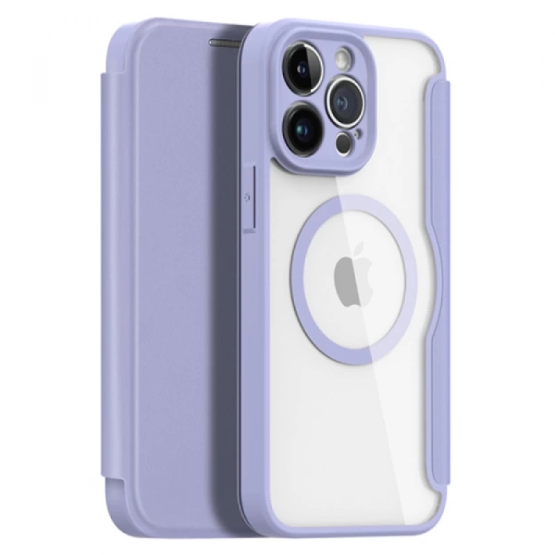 Dux Ducis iPhone 14 Pro Max 6.7 Kılıf Skin X Pro Series MagSafe Kapaklı Kılıf Folio Case