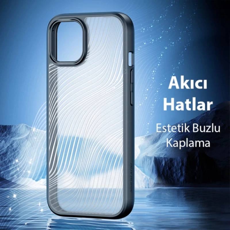 Dux Ducis iPhone 15 Aimo Series Premium Buzlu Sert PC-TPU Kılıf