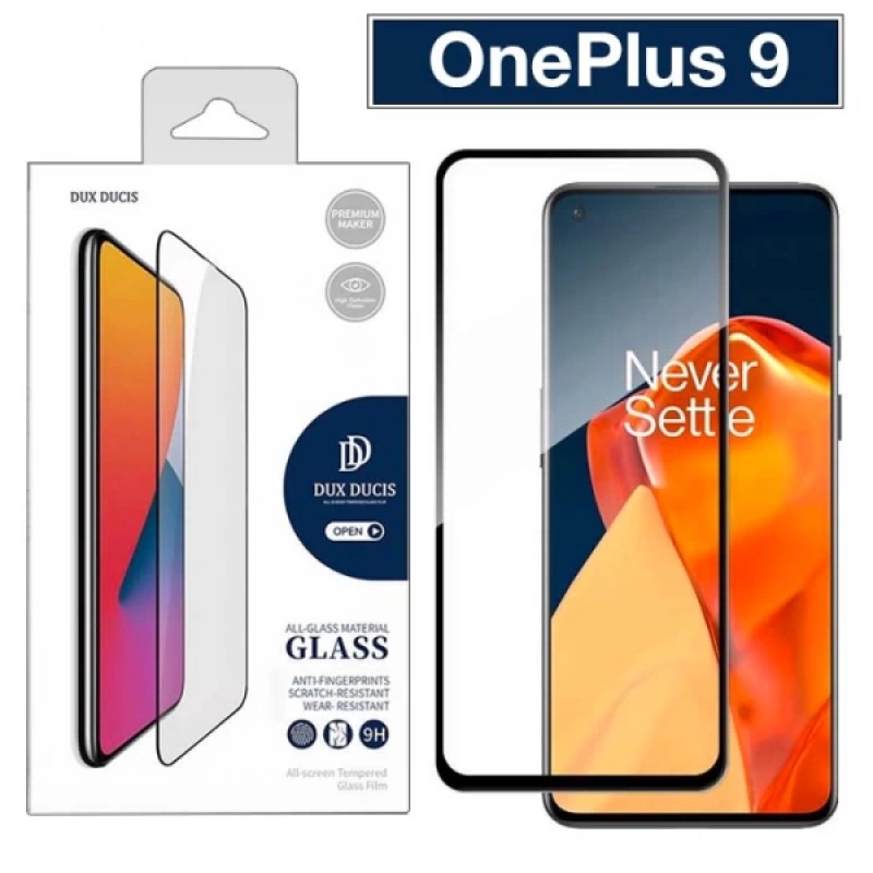 Dux Ducis OnePlus 9 Tempered Cam Ekran Koruyucu 9D Full Kaplama