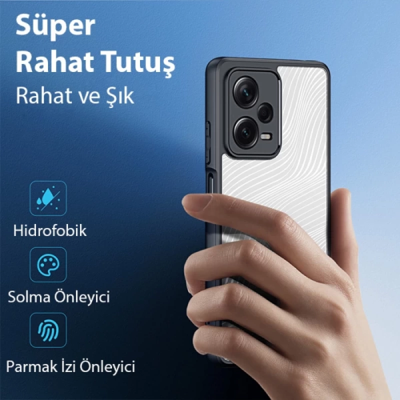 Dux Ducis Redmi Note 12 Pro Plus 5G Aimo Series Premium Buzlu Sert PC-TPU Kılıf