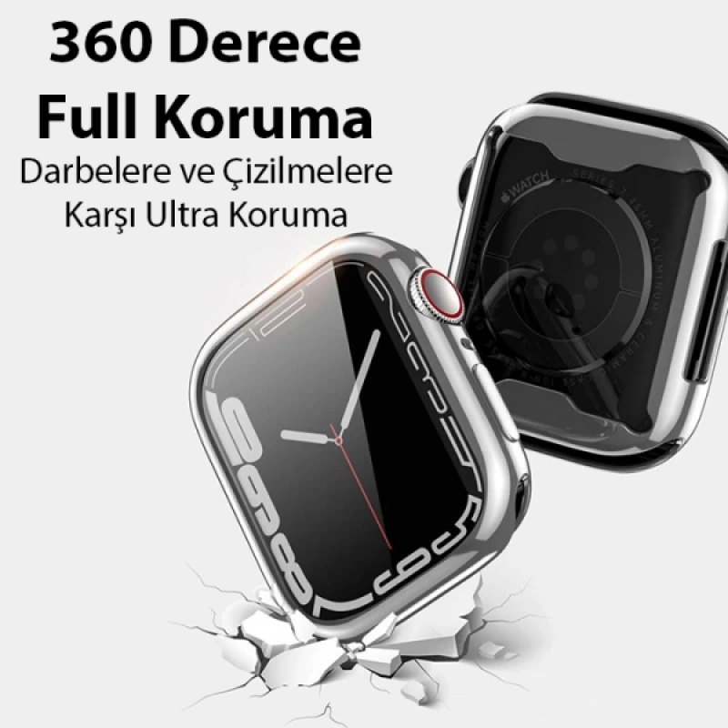 Dux Ducis Samo Series Apple Watch 45mm için Soft TPU Full Koruma Ultra İnce Silikon Kılıf