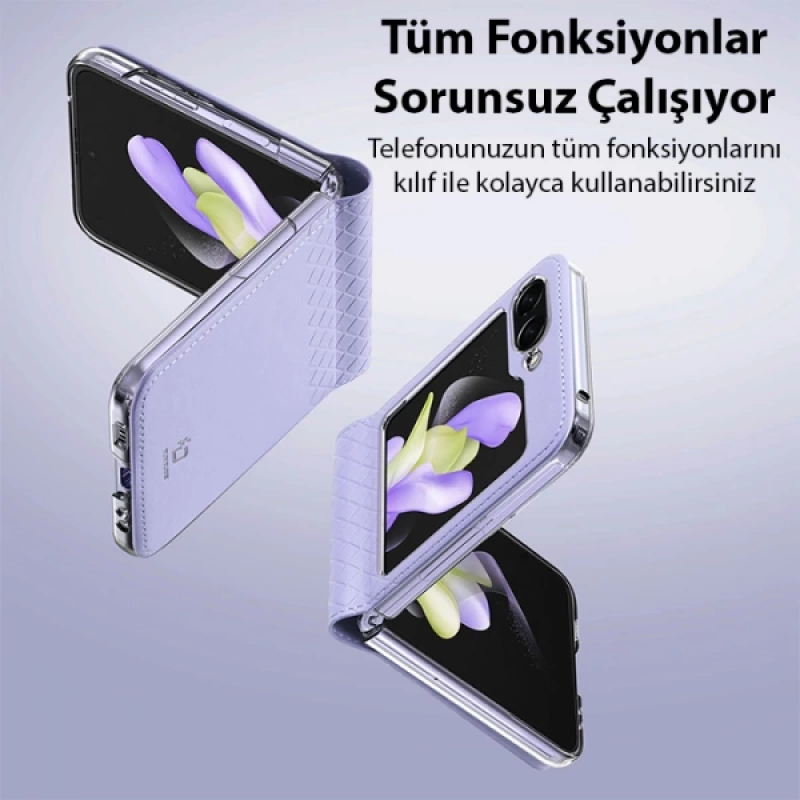 Dux Ducis Samsung Z Flip5 Bril Series Premium Deri Kılıf