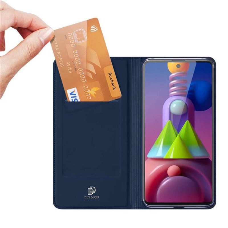 DUX DUCİS SM Galaxy M51 Kılıf Kapaklı Flip Cover Kılıf Skin Pro Series Kılıf