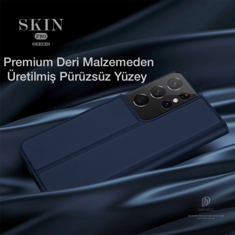 Dux Ducis SM Galaxy S21 Ultra Kılıf Flip Cover Kılıf SkinPro Series