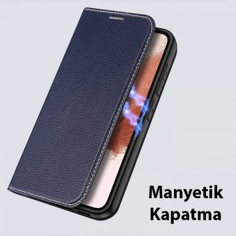 Dux Ducis SM Galaxy S23 Kılıf Skin X2 Series Magnetic PU Deri Manyetik Kapaklı Kılıf