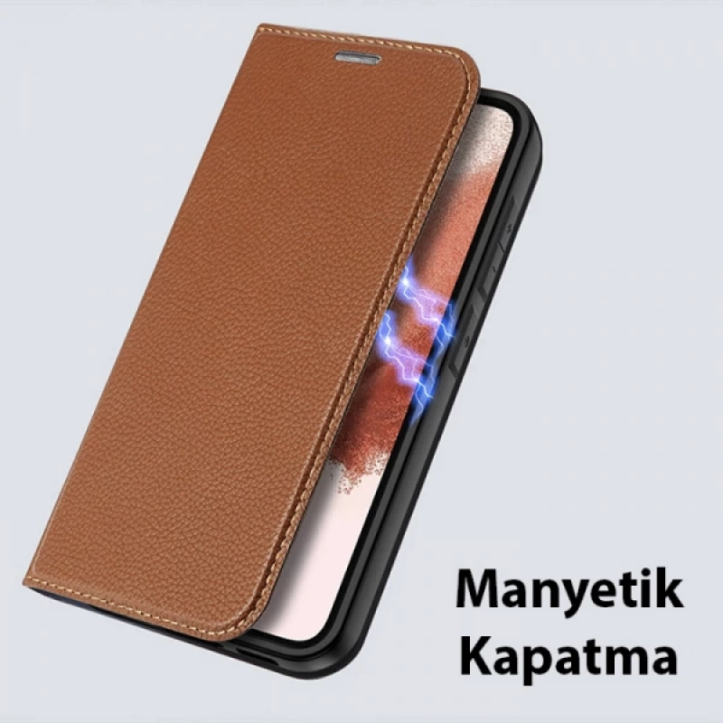 Dux Ducis SM Galaxy S23 Kılıf Skin X2 Series Magnetic PU Deri Manyetik Kapaklı Kılıf