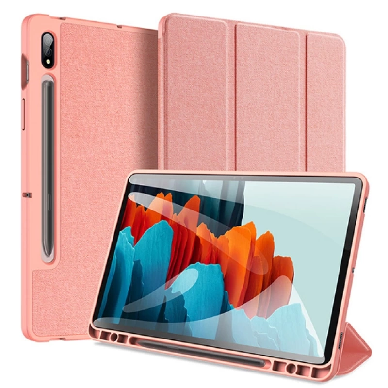 Dux Ducis SM Galaxy Tab S8 (X700-X706) S7 (T870-T875-T876B) Kılıf Kalem Yerli Mıknatıslı Domo Series