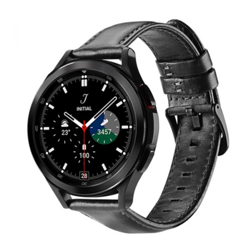 Dux Ducis SM Galaxy Watch 22MM-Huawei GT3-GT3 Pro 46MM-Magic 2 46MM için Business Deri Kayış Kordon