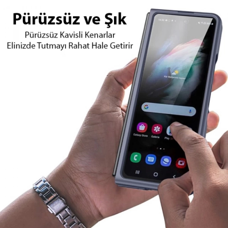 Dux Ducis Venice Series Samsung Galaxy Z Fold4 5G için Premium Deri Kılıf