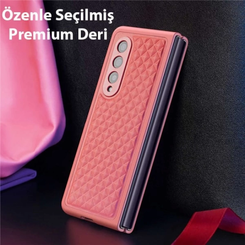 Dux Ducis Venice Series Samsung Galaxy Z Fold4 5G için Premium Deri Kılıf