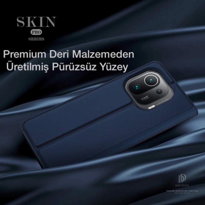 Dux Ducis Xiaomi Mi 11 Pro Kılıf Kapaklı Flip Cover Kılıf SkinPro Series