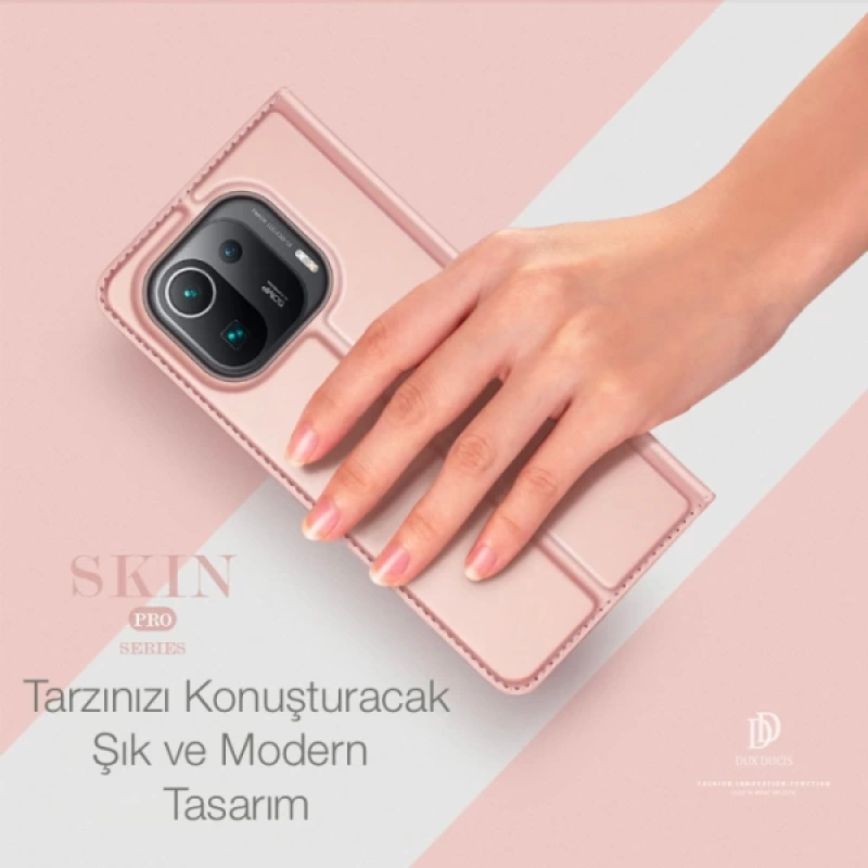 Dux Ducis Xiaomi Mi 11 Pro Kılıf Kapaklı Flip Cover Kılıf SkinPro Series