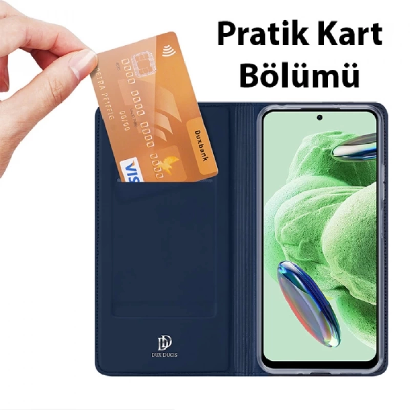 Dux Ducis Xiaomi Poco X5 Pro 5G Kılıf Skin Pro Series Flip Cover Kapaklı Kılıf