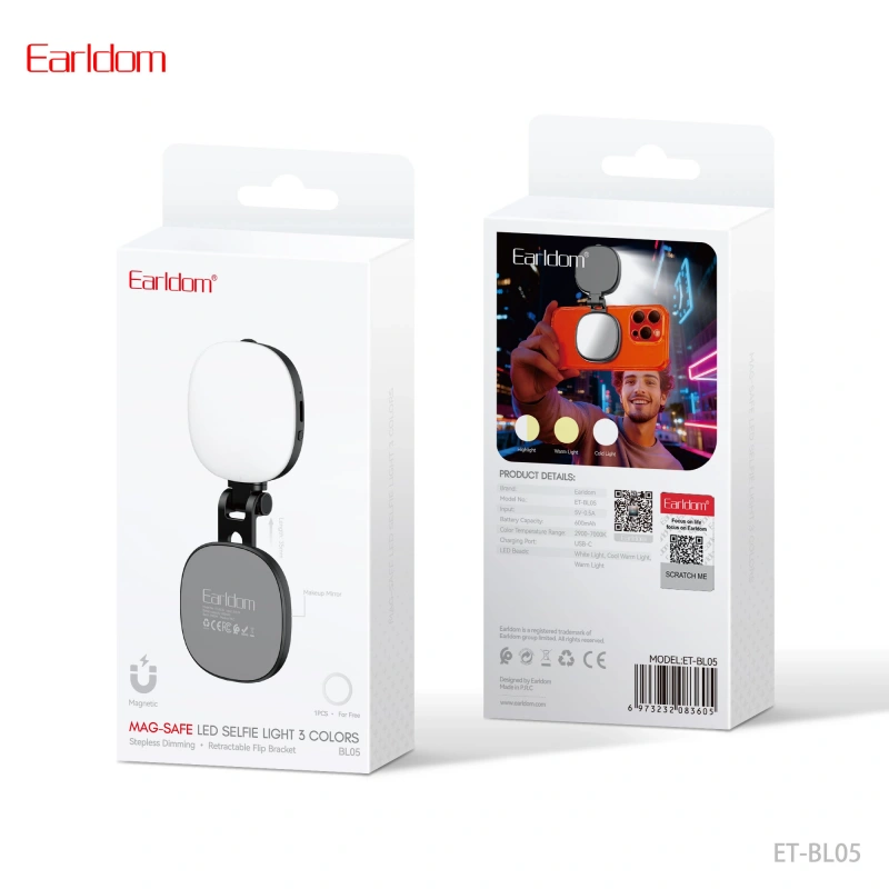 Earldom BL05 Manyetik MagSafe LED Selfie Işığı
