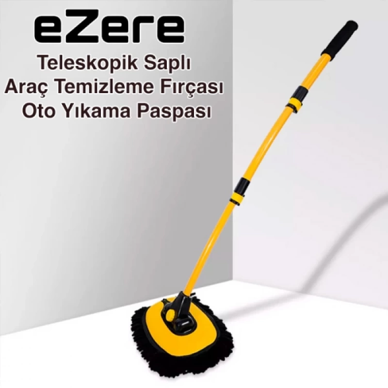 EZERE LS-426 Teleskopik Araç Temizleme Fırçası Oto Yıkama Paspası