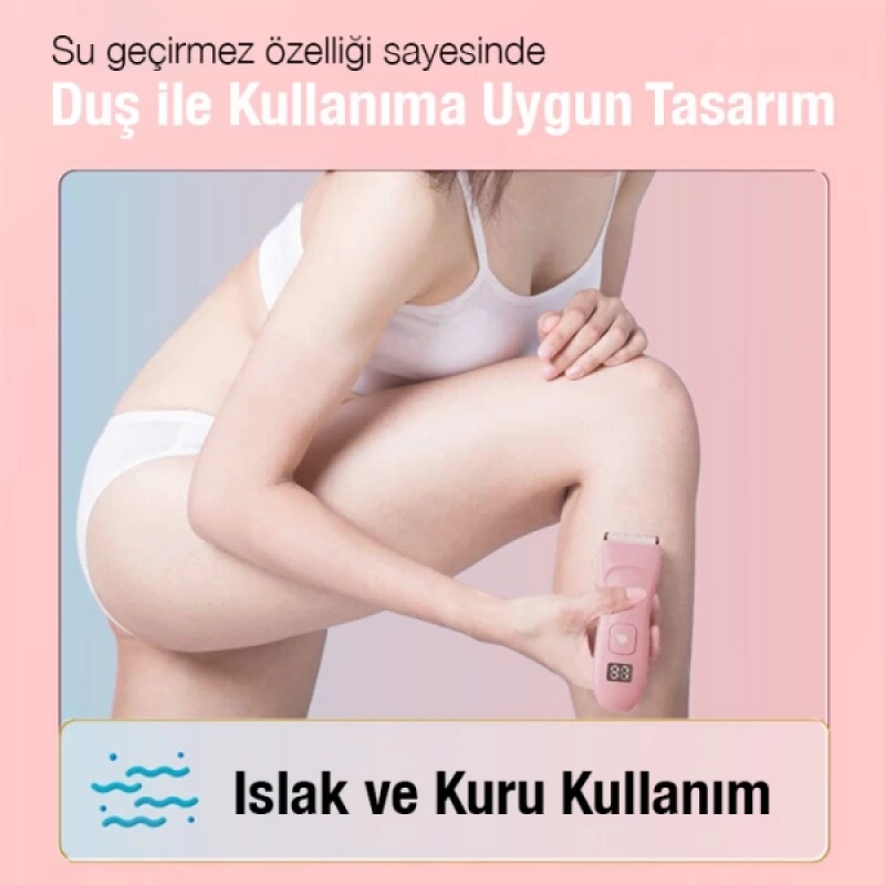 EZERE Saç sakal vücut tıraş makinesi Su Geçirmez Dijital Göstergeli