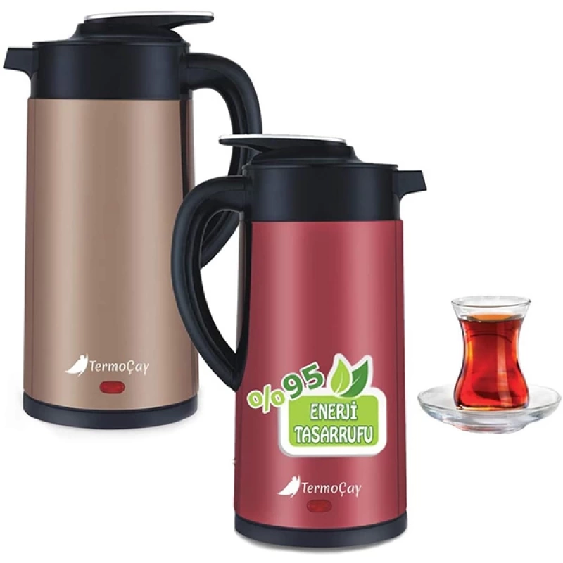 EZERE Termoçay Termos Özellikli Su Isıtıcı Kettle Çay Makinesi