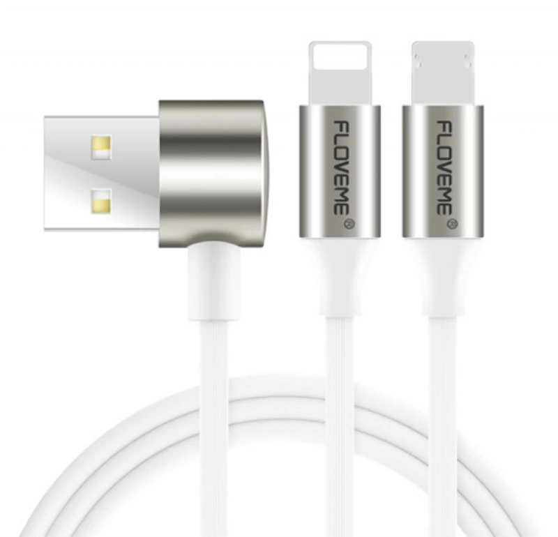 Floveme 2 İn1 İPhone 14-13-12,11 Ve Micro Usb Şarj Kablosu