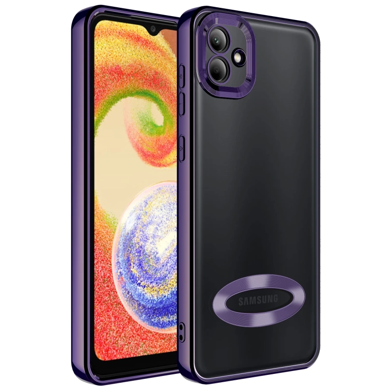 Galaxy A04 Kılıf Kamera Korumalı Logo Gösteren Zore Omega Kapak