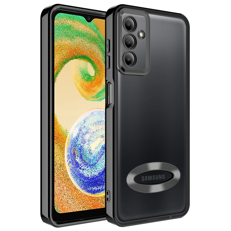 Galaxy A04S Kılıf Kamera Korumalı Logo Gösteren Zore Omega Kapak