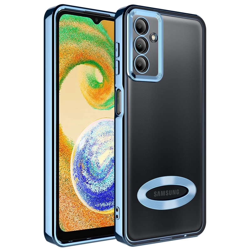 Galaxy A04S Kılıf Kamera Korumalı Logo Gösteren Zore Omega Kapak