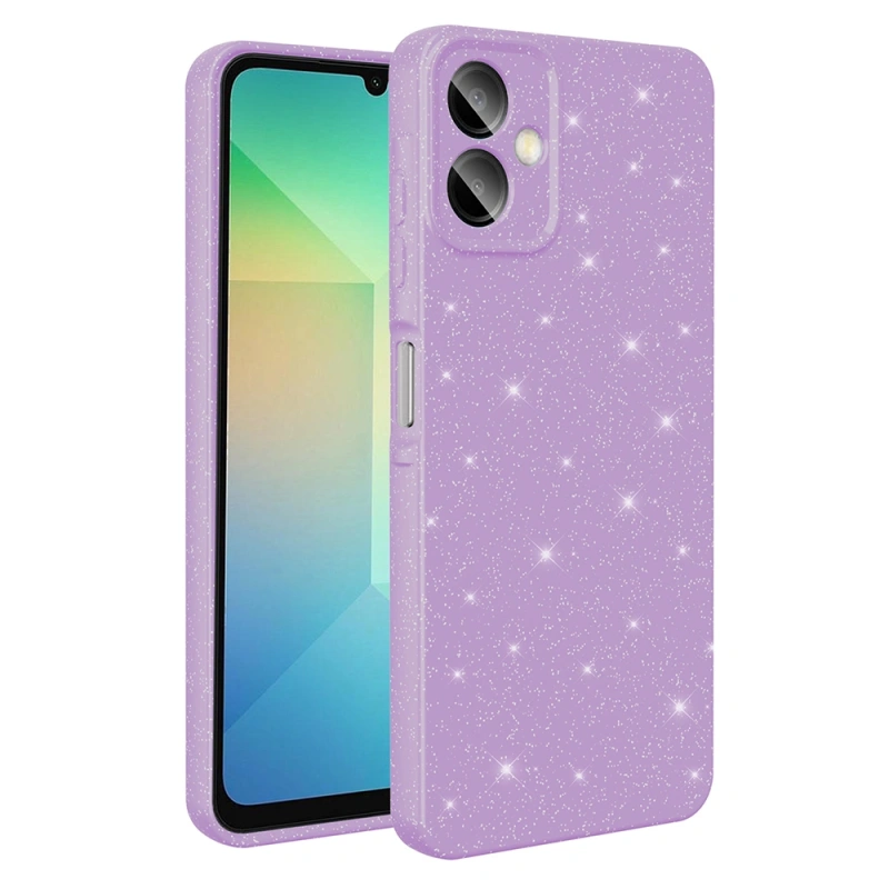 Galaxy A06 Kılıf Kamera Korumalı Simli Lüks Zore Koton Kapak