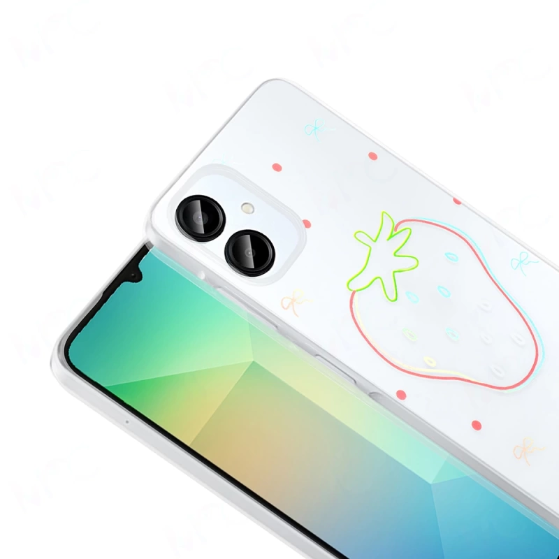 Galaxy A06 Kılıf Şeffaf Figürlü Zore Folk Sert Kapak