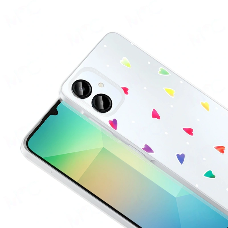 Galaxy A06 Kılıf Şeffaf Figürlü Zore Folk Sert Kapak