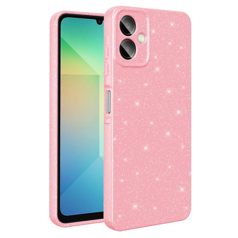 Galaxy A07 Kılıf Kamera Korumalı Simli Lüks Zore Koton Kapak