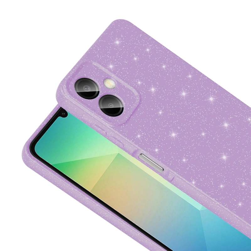 Galaxy A07 Kılıf Kamera Korumalı Simli Lüks Zore Koton Kapak