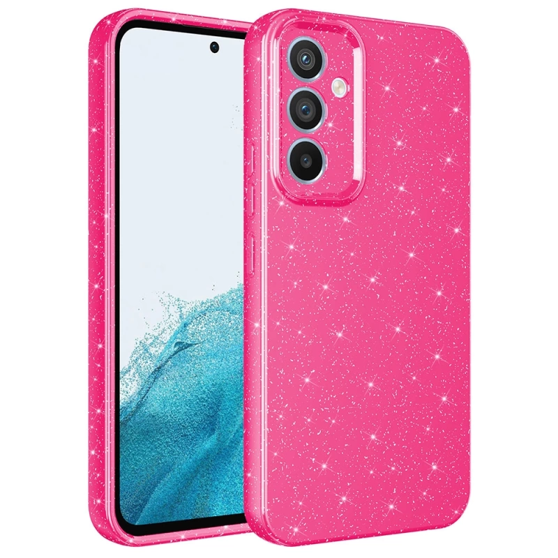 Galaxy A14 Kılıf Kamera Korumalı Simli Lüks Zore Koton Kapak