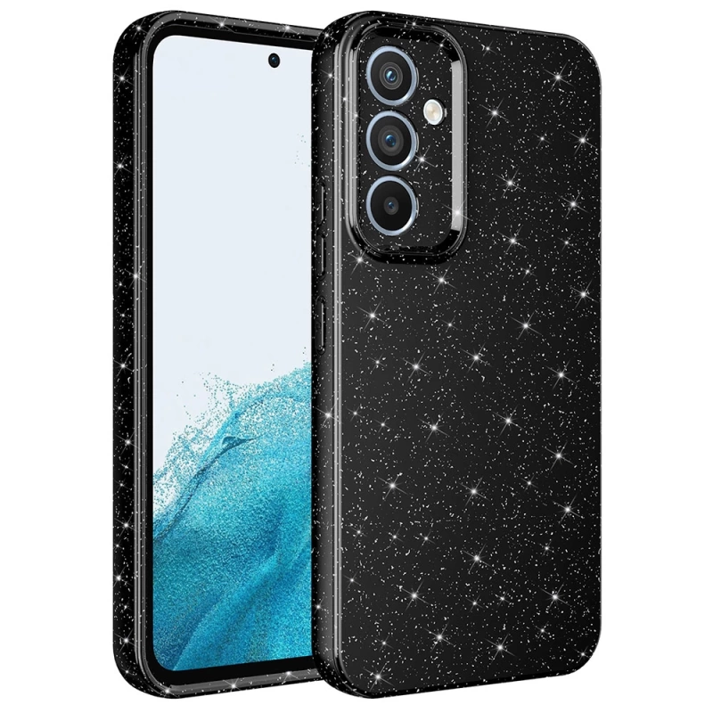 Galaxy A14 Kılıf Kamera Korumalı Simli Lüks Zore Koton Kapak