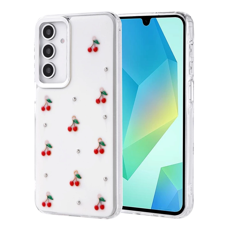 Galaxy A16 Kılıf Airbag Tasarımlı Simli Şeffaf Zore Kutup Kapak