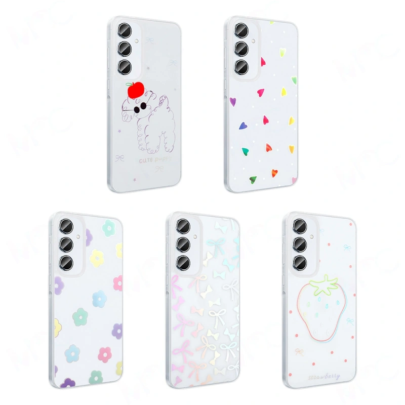Galaxy A16 Kılıf Şeffaf Figürlü Zore Folk Sert Kapak